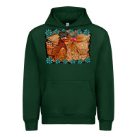 Foreset Green chicken western Urban Hoodie - RacoonDesign