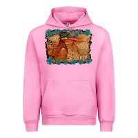 Fuchsia Pink chicken western Urban Hoodie - RacoonDesign