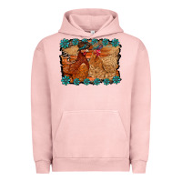 Pigment Salmon chicken western Urban Hoodie - RacoonDesign