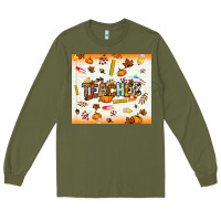 Army Green teacher fall Long Sleeve Tee - NancyCooperArtShop