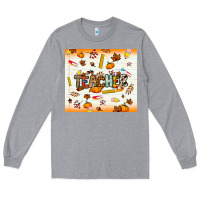 Heather Grey teacher fall Long Sleeve Tee - NancyCooperArtShop