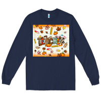 Navy teacher fall Long Sleeve Tee - NancyCooperArtShop
