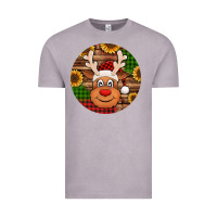 Vintage Zinc cute reindeer head Christmas Vintage Tee - Jasminsmagicworld
