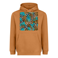 Meerkat turquoise glitter cowhide leopard seamless pattern Heavyweight Hoodie - BundleAndBundleShop