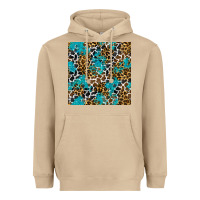 Mushroom turquoise glitter cowhide leopard seamless pattern Heavyweight Hoodie - BundleAndBundleShop