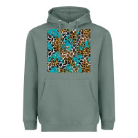 Sage turquoise glitter cowhide leopard seamless pattern Heavyweight Hoodie - BundleAndBundleShop