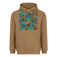 Toasted Coconut turquoise glitter cowhide leopard seamless pattern Heavyweight Hoodie - BundleAndBundleShop
