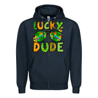 Navy St. Patrick's Lucky dude Zipper Hoodie - OliviaCreatesArt