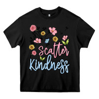 Black scatter kindness Heavy Core Tee - MaliasSmallBusiness