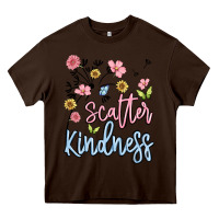 Chocolate Brown scatter kindness Heavy Core Tee - MaliasSmallBusiness