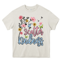 Cream scatter kindness Heavy Core Tee - MaliasSmallBusiness