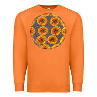 Carrot african fabric pattern round earrings 4 Premium Sweatshirt - BundleAndBundleShop
