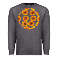Charcoal Heather african fabric pattern round earrings 4 Premium Sweatshirt - BundleAndBundleShop