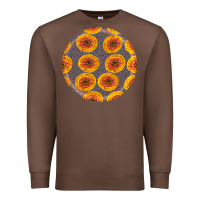 Chestnut african fabric pattern round earrings 4 Premium Sweatshirt - BundleAndBundleShop