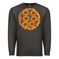 Smoke african fabric pattern round earrings 4 Premium Sweatshirt - BundleAndBundleShop