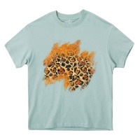 Arona leopard glitter patch Heavy Core Tee - AdoDesignShop