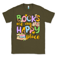 Army Green books are my happy place Classic Tee - Artiststas