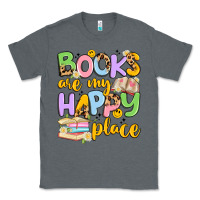 Charcoal Heather books are my happy place Classic Tee - Artiststas