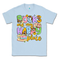 Dusty Blue books are my happy place Classic Tee - Artiststas