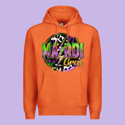 Mardi Gras Lightning Premium Hoodie Designed By Fadigitalartstudio
