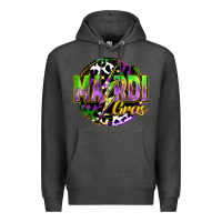 Charcoal Heather mardi gras lightning Premium Hoodie - FaDigitalArtStudio
