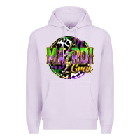 Lilac mardi gras lightning Premium Hoodie - FaDigitalArtStudio