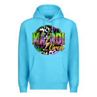 Ocean Blue mardi gras lightning Premium Hoodie - FaDigitalArtStudio