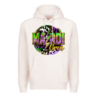Pale Pink mardi gras lightning Premium Hoodie - FaDigitalArtStudio