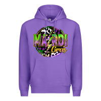 Purple mardi gras lightning Premium Hoodie - FaDigitalArtStudio