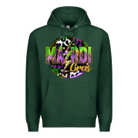 Sports Green mardi gras lightning Premium Hoodie - FaDigitalArtStudio