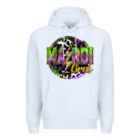 White mardi gras lightning Premium Hoodie - FaDigitalArtStudio