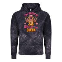 Cloud Black the queen is 35 long live the queen Vintage Hoodie - Jasminsmagicworld