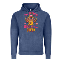 Vintage Denim the queen is 35 long live the queen Vintage Hoodie - Jasminsmagicworld