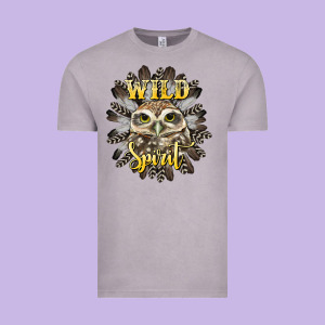 Wild Spirit Owl Vintage Tee Designed By Barkaloodesign
