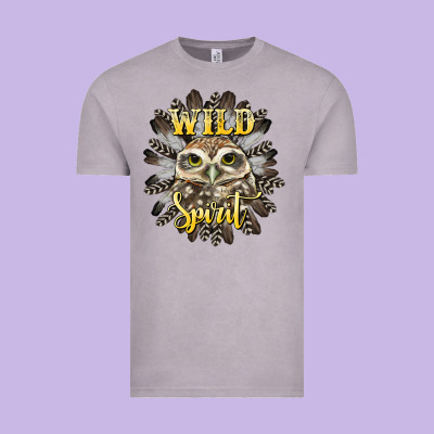 Wild Spirit Owl Vintage Tee Designed By Barkaloodesign
