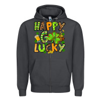 Smoke St. Patrick's Happy go lucky Zipper Hoodie - OliviaCreatesArt