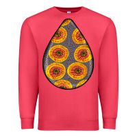 Cardinal african fabric pattern teardrop earrings 5 Premium Sweatshirt - BundleAndBundleShop