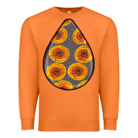 Carrot african fabric pattern teardrop earrings 5 Premium Sweatshirt - BundleAndBundleShop