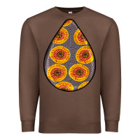 Chestnut african fabric pattern teardrop earrings 5 Premium Sweatshirt - BundleAndBundleShop