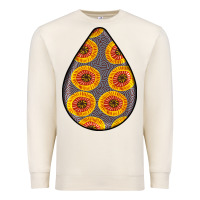 Sandshell african fabric pattern teardrop earrings 5 Premium Sweatshirt - BundleAndBundleShop