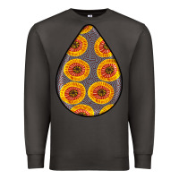 Smoke african fabric pattern teardrop earrings 5 Premium Sweatshirt - BundleAndBundleShop