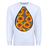 White african fabric pattern teardrop earrings 5 Premium Sweatshirt - BundleAndBundleShop