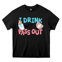 Black i drink until i pass out baby Heavy Core Tee - MaliasSmallBusiness