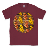 Burgundy Fall Rounded Classic Tee - LillyAllenDesigns
