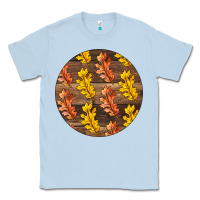 Dusty Blue Fall Rounded Classic Tee - LillyAllenDesigns