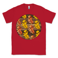 Red Fall Rounded Classic Tee - LillyAllenDesigns