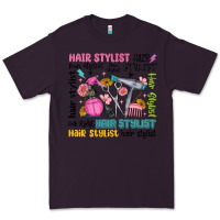 Plum hair stylist typography Premium Tee - MaliasSmallBusiness