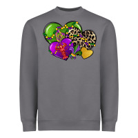 Storm mardi gras hearts cg (1) Heavyweight Sweatshirt - CowGirlArtShop