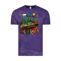 Cloud Purple you serious clark with christmas car Vintage Tee - Jasminsmagicworld