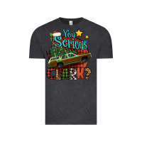 Vintage Black you serious clark with christmas car Vintage Tee - Jasminsmagicworld